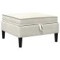 Preview: Sofa-Hocker mit Stauraum Creme Samt