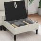 Preview: Sofa-Hocker mit Stauraum Creme Samt