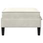 Preview: Sofa-Hocker mit Stauraum Creme Samt