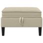 Preview: Sofa-Hocker mit Stauraum Sand Samt