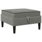 Preview: Sofa-Hocker mit Stauraum Dunkelgrau Samt