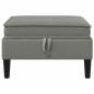 Preview: Sofa-Hocker mit Stauraum Dunkelgrau Samt