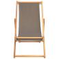 Preview: Liegestuhl Taupe Massivholz Teak