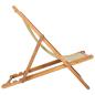 Preview: Liegestuhl Beige Massivholz Teak