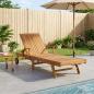 Preview: ARDEBO.de - Sonnenliege Massivholz Teak Braun