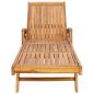 Preview: Sonnenliege Massivholz Teak Braun