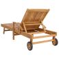 Preview: Sonnenliege Massivholz Teak Braun