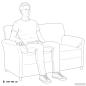 Preview: Sofa 100% Polyester, Metallrahmen, MDF, Sperrholz