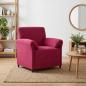 Preview: ARDEBO.de - 1-Sitzer Sofa Weinrot 88 x 83 x 95 cm Samt
