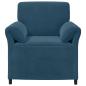 Preview: 1-Sitzer Sofa Blau 88 x 83 x 95 cm Samt