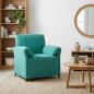 Preview: ARDEBO.de - 1-Sitzer Sofa Türkis 88 x 83 x 95 cm Samt