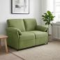Preview: ARDEBO.de - 2-Sitzer Sofa Hellgrün 138 x 83 x 95 cm Samt