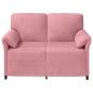 Preview: 2-Sitzer Sofa Rosa 138 x 83 x 95 cm Samt