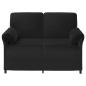 Preview: 2-Sitzer Sofa Schwarz 138 x 83 x 95 cm Samt