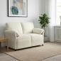 Preview: ARDEBO.de - 2-Sitzer Sofa Creme 138 x 83 x 95 cm Samt