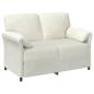 Preview: 2-Sitzer Sofa Creme 138 x 83 x 95 cm Samt