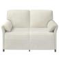 Preview: 2-Sitzer Sofa Creme 138 x 83 x 95 cm Samt
