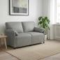 Preview: ARDEBO.de - 2-Sitzer Sofa Hellgrau 158 x 83 x 95 cm Samt