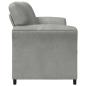 Preview: 2-Sitzer Sofa Hellgrau 158 x 83 x 95 cm Samt