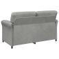 Preview: 2-Sitzer Sofa Hellgrau 158 x 83 x 95 cm Samt