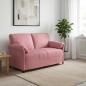 Preview: ARDEBO.de - 2-Sitzer Sofa Rosa 158 x 83 x 95 cm Samt