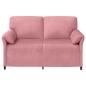 Preview: 2-Sitzer Sofa Rosa 158 x 83 x 95 cm Samt