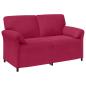 Preview: 2-Sitzer Sofa Weinrot 158 x 83 x 95 cm Samt