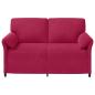 Preview: 2-Sitzer Sofa Weinrot 158 x 83 x 95 cm Samt