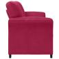 Preview: 2-Sitzer Sofa Weinrot 158 x 83 x 95 cm Samt