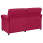 Preview: 2-Sitzer Sofa Weinrot 158 x 83 x 95 cm Samt