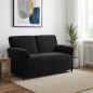 Preview: ARDEBO.de - 2-Sitzer Sofa Schwarz 158 x 83 x 95 cm Samt