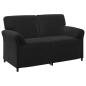 Preview: 2-Sitzer Sofa Schwarz 158 x 83 x 95 cm Samt