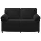 Preview: 2-Sitzer Sofa Schwarz 158 x 83 x 95 cm Samt