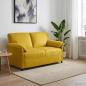 Preview: ARDEBO.de - 2-Sitzer Sofa Gelb 158 x 83 x 95 cm Samt
