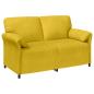 Preview: 2-Sitzer Sofa Gelb 158 x 83 x 95 cm Samt