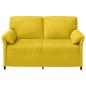 Preview: 2-Sitzer Sofa Gelb 158 x 83 x 95 cm Samt