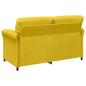 Preview: 2-Sitzer Sofa Gelb 158 x 83 x 95 cm Samt