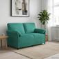 Preview: ARDEBO.de - 2-Sitzer Sofa Türkis 158 x 83 x 95 cm Samt