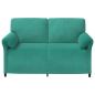 Preview: 2-Sitzer Sofa Türkis 158 x 83 x 95 cm Samt
