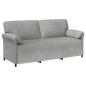 Preview: 3-Sitzer-Sofa Hellgrau 198 x 83 x 95 cm Samt