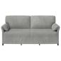 Preview: 3-Sitzer-Sofa Hellgrau 198 x 83 x 95 cm Samt