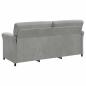 Preview: 3-Sitzer-Sofa Hellgrau 198 x 83 x 95 cm Samt