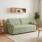Preview: ARDEBO.de - 3-Sitzer-Sofa Hellgrün 198 x 83 x 95 cm Samt