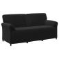 Preview: 3-Sitzer-Sofa Schwarz 198 x 83 x 95 cm Samt