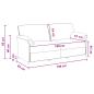 Preview: 3-Sitzer-Sofa Lila 198 x 83 x 95 cm Samt