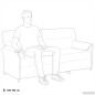 Preview: 3-Sitzer-Sofa Lila 198 x 83 x 95 cm Samt
