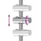 Preview: Duschkopfhalter Chrom 100 cm Edelstahl