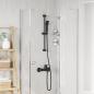 Preview: ARDEBO.de - Duschsystem-Set Schwarz 70 cm Edelstahl