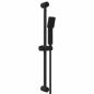 Preview: Duschsystem-Set Schwarz 70 cm Edelstahl