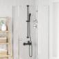 Preview: ARDEBO.de - Duschsystem-Set Schwarz 100 cm Edelstahl